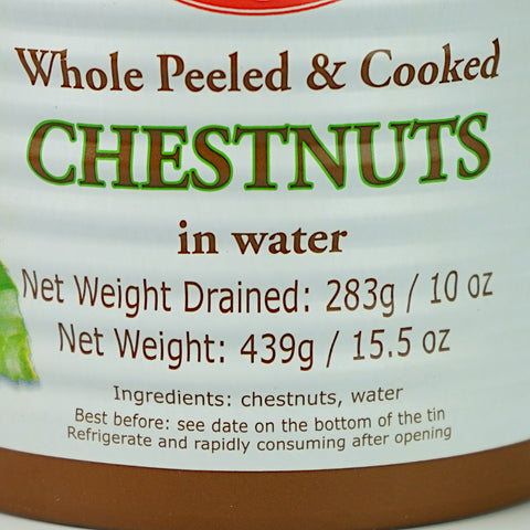 Chestnuts Whole in Water Tinned