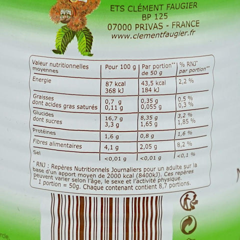 Chestnut Puree Unsweetened Tinned