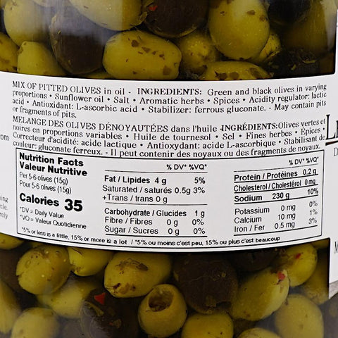 Pitted Black and Green Olives Gustose in Oil