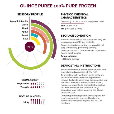 Quince Puree 100% Frozen