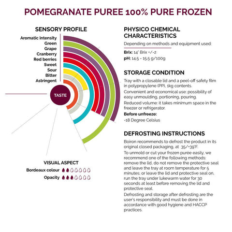 Pomegranate Puree 100% Pure  Frozen