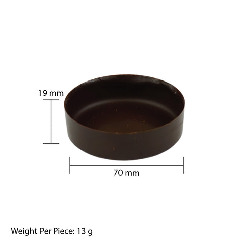 Chocolate Shell 69% Single Origin Round 7cm
