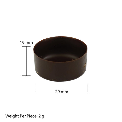 Chocolate Shell 69% Single Origin Slim Extra Mini Round 2.9cm