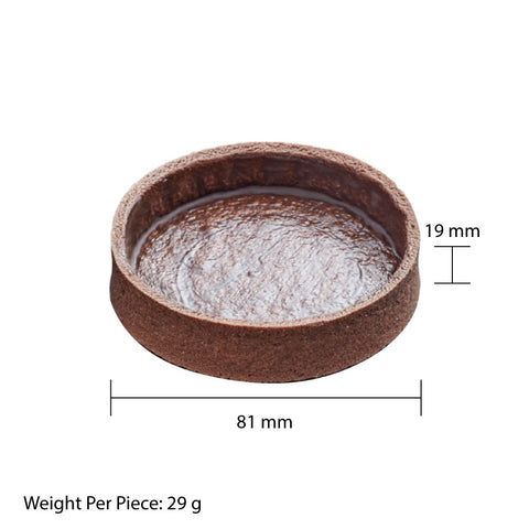 Chocolate Tart Shells Large Round 8.1cm