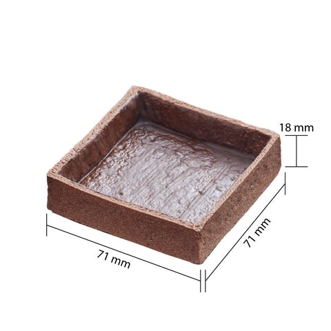 Chocolate Tart Shells Large Square 7.1cm