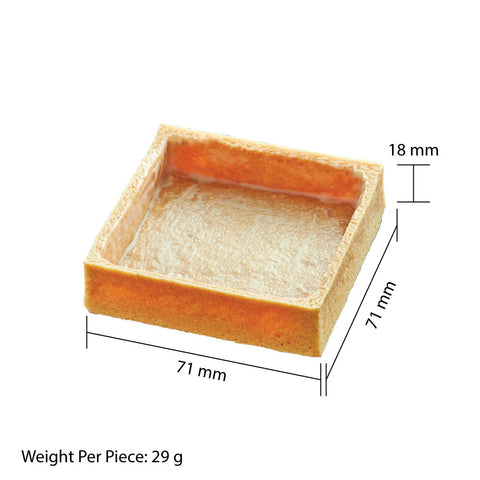 Vanilla Tart Shells Large Square 7.1cm