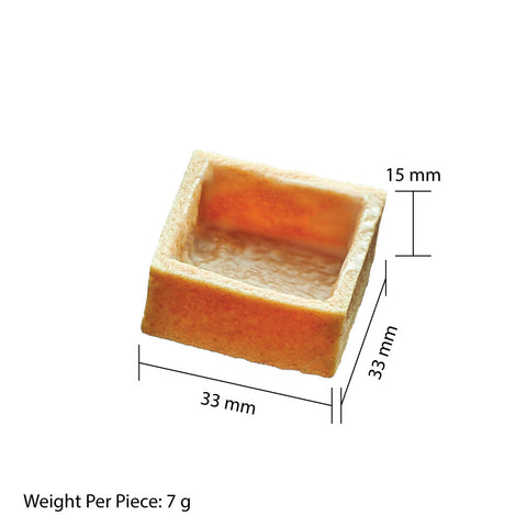 Vanilla Tart Shells Mini Square 3.3cm
