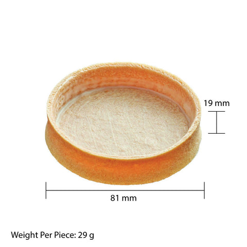 Vanilla Tart Shells Round Large 8.1cm