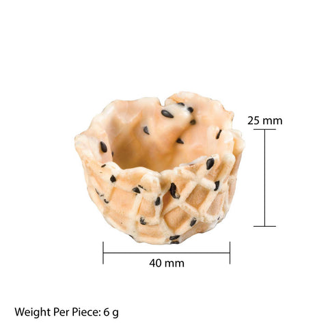 Black Sesame Basket Cups 4cm