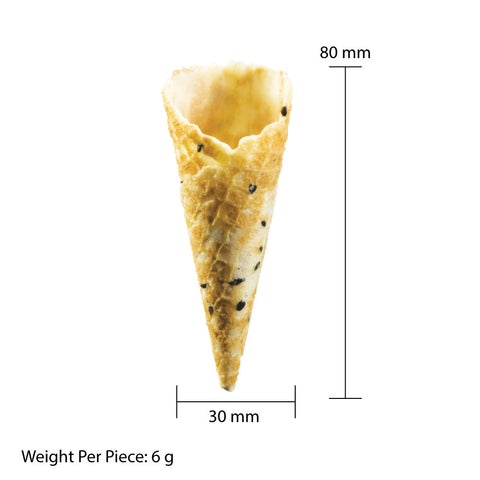 Cones Black Sesame 3cm