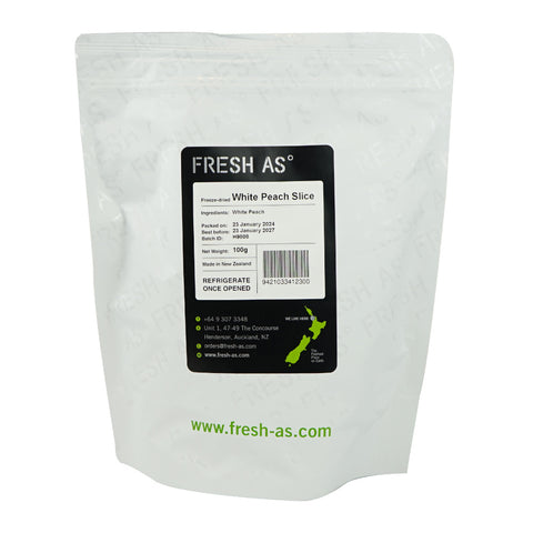 White Peach Slices Freeze Dried