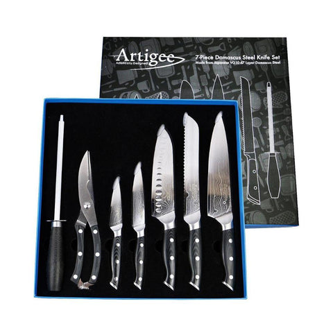 Damascus VG10 Knife Set 7 Piece