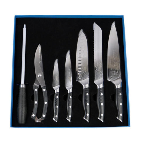 Damascus VG10 Knife Set 7 Piece