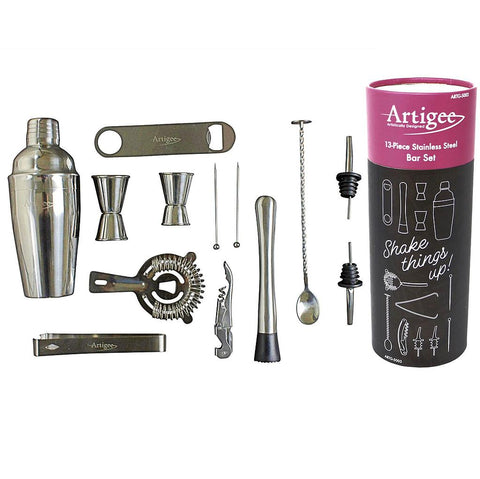 Stainless Steel Bar Set 13 Piece