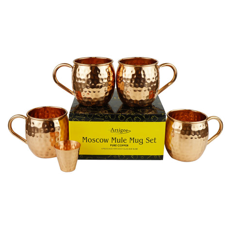 Moscow Mule Mug with Shot 4 Piece