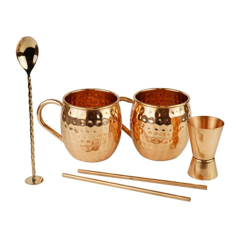 Moscow Mule with Jigger, Spoon, Straws
