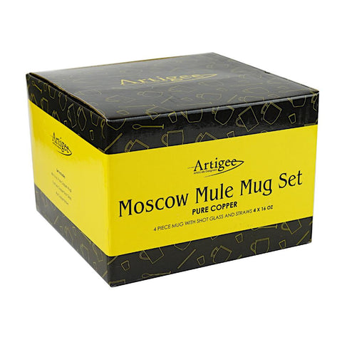 Moscow Mule Mug Set with Utensils 4pc