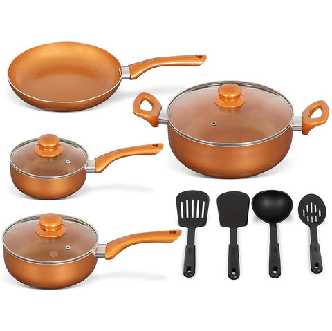 Cookware Set Copper Ceramic 12 Pc