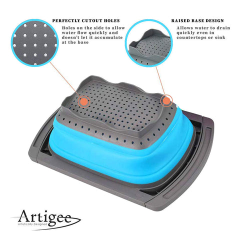 Silicone Over Sink Collapsible Strainer  39x26.5cm