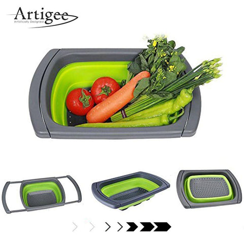 Silicone Over Sink Collapsible Strainer  39x26.5cm