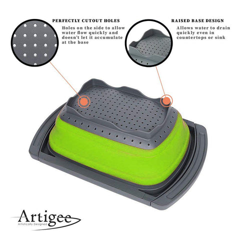 Silicone Over Sink Collapsible Strainer  39x26.5cm