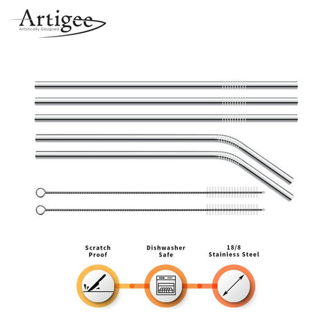 Straw Stainless Steel Assorted Set