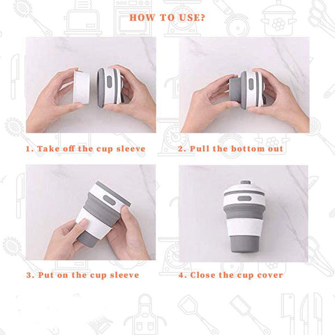 Collapsible Cup Grey 500ml