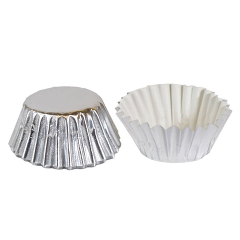 Candy Cups Foil Liner Silver 25mmx17mm