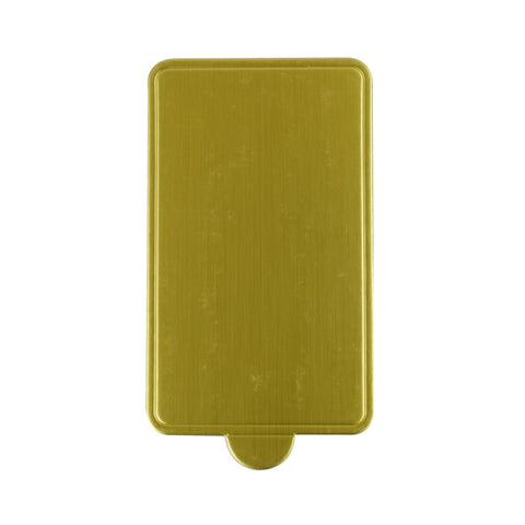 Rectangle Mini Cake Board 100x60mm Gold