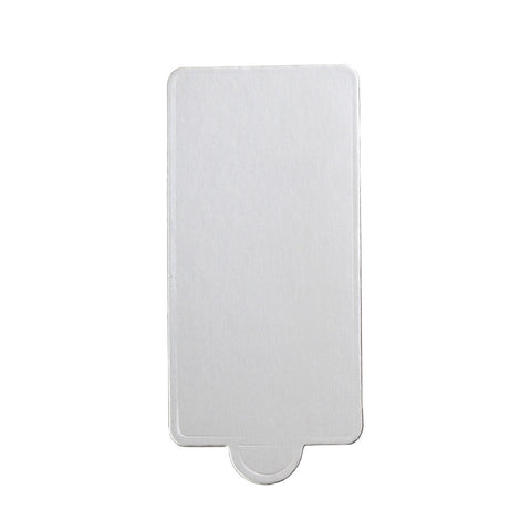 Rectangle Mini Cake Base Board Silver 102x53mm