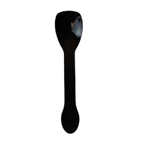 Plastic Spoons Double Edge Black 10cm