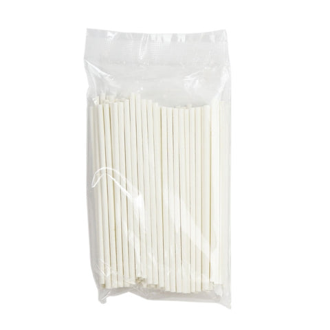 Paper Lollipop Sticks White