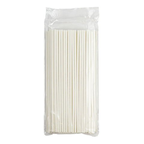Paper Lollipop Sticks White