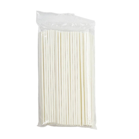 Paper Lollipop Sticks White