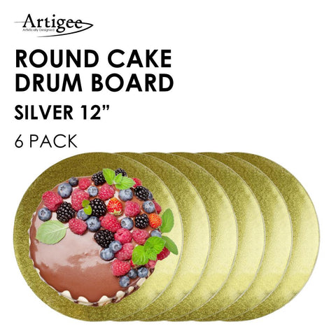 Round Cake Drum Board Gold 12"