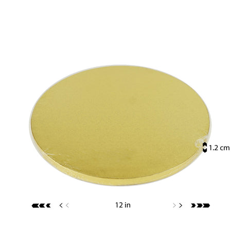 Round Cake Drum Board Gold 12"