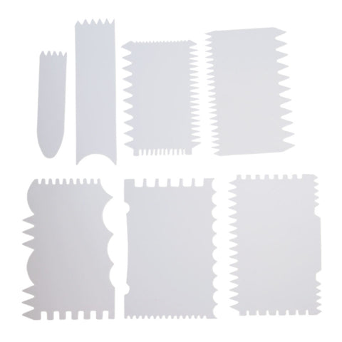 Cake Scraper Edge Assorted 7pc Set