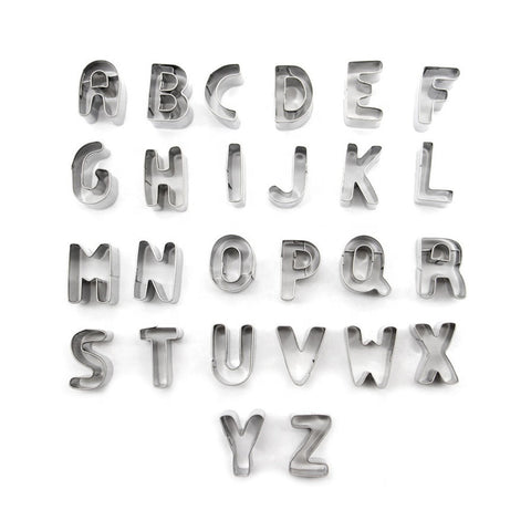 Cookie Cutter Alphabet 76x76mm