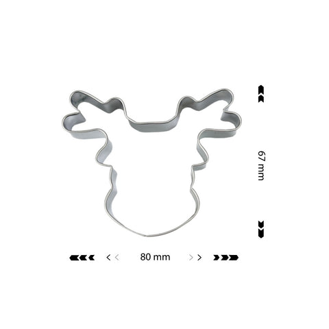 Cookie Cutter Reindeer 80x67mm