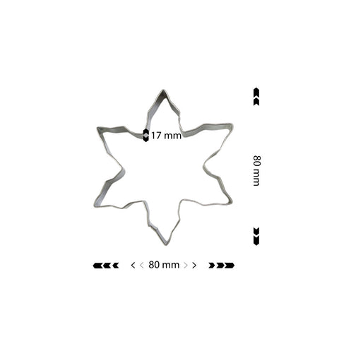Cookie Cutter Snowflake 80x80x17mm