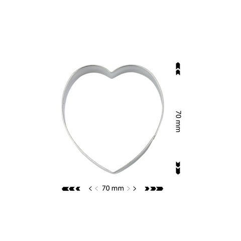 Cookie Cutter Heart 70x70mm