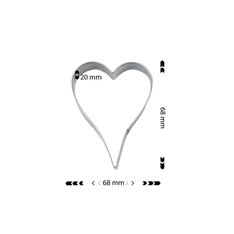Cookie Cutter Heart 68x68x20mm