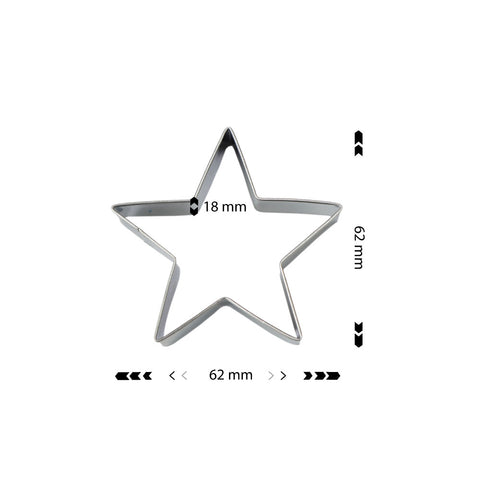 Cookie Cutter Star 62x62x18mm