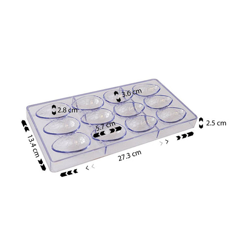 Chocolate Mold Half Egg 12 Cavity