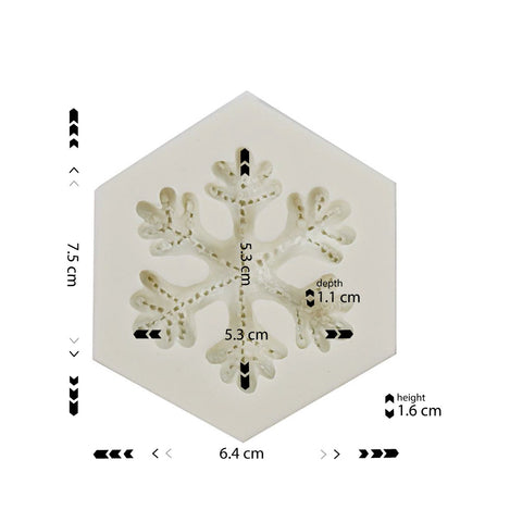 Silicone Mold Snowflake 1 Cavity