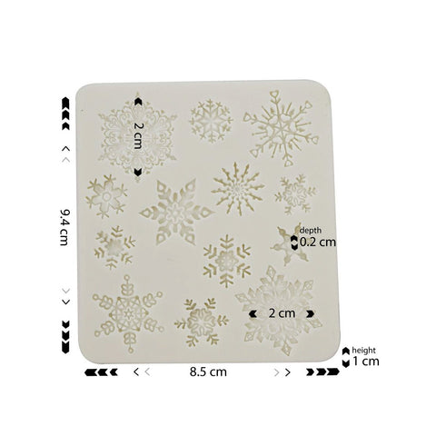 Silicone Mold Snowflakes 13 Cavity