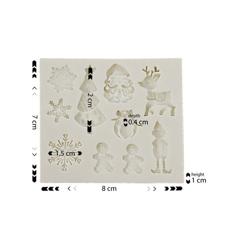 Silicone Mold Christmas 10 Cavity