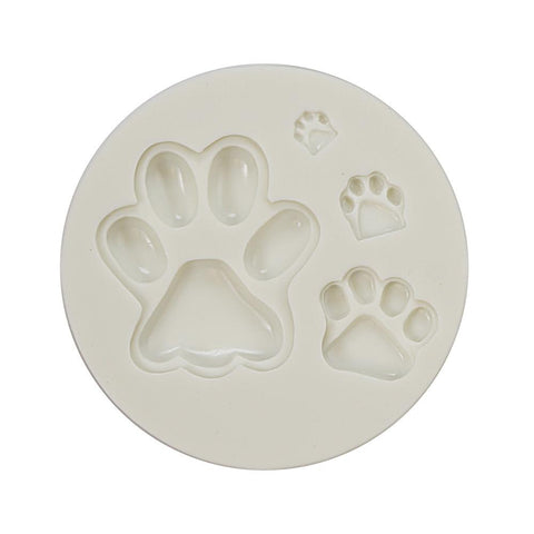 Silicone Mold Paw Print 4 Cavity
