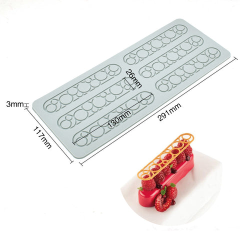 Silicone Mold Eclair Circles 6 Cavity