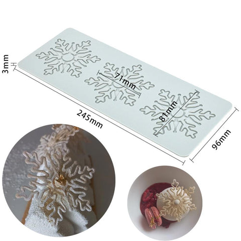 Silicone Mold Snowflake Lace 3 Cavity